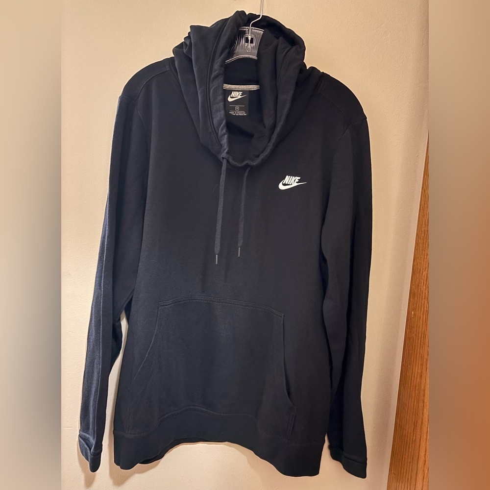 Nike Women’s Black Cowl Neck Hoodie with Logo